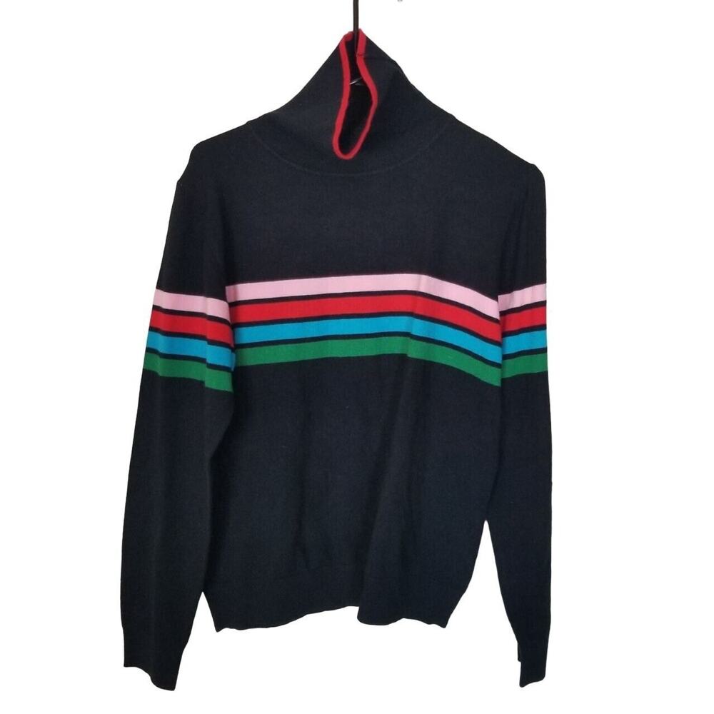 Sugarhill Womens Eloise Sweater Size 14 Rainbow Striped Retro Ski Cabincore